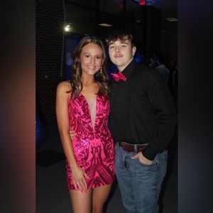 Short Pink Prom dress